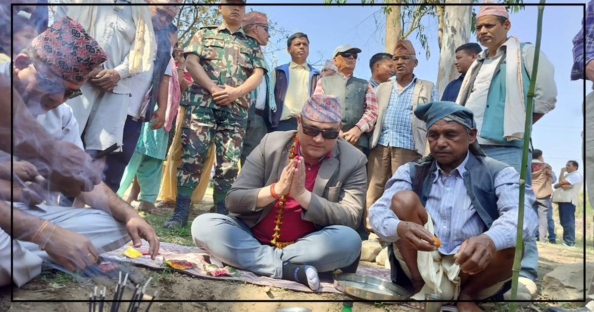 मुख्यमन्त्री शाहद्वारा आफ्नो क्षेत्रका दुई योजना शिलान्यास