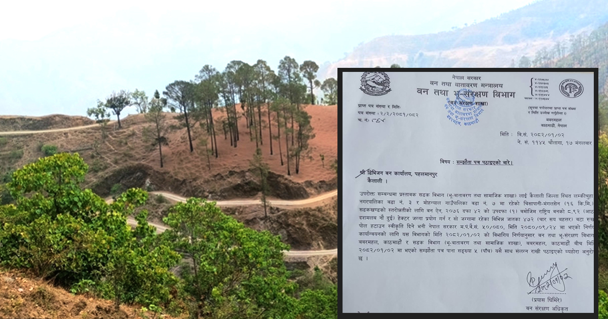 चिसापानी–कुइने सडक : मन्त्रिपरिषद्को निर्णय आयो कार्यान्वयनमा